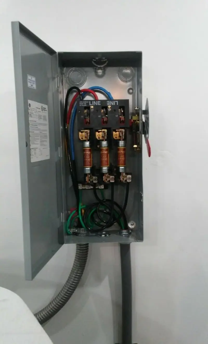 Three-phase disconnect switch installed for Electrical Wiring & Rewiring in Midland